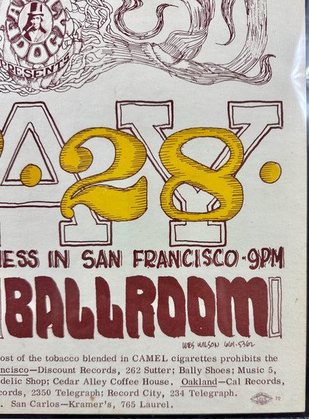 FD-10 - "Hayfever" - Grateful Dead - Wes Wilson - 1966 Poster - Avalon Ballroom - CGC Graded 7.5