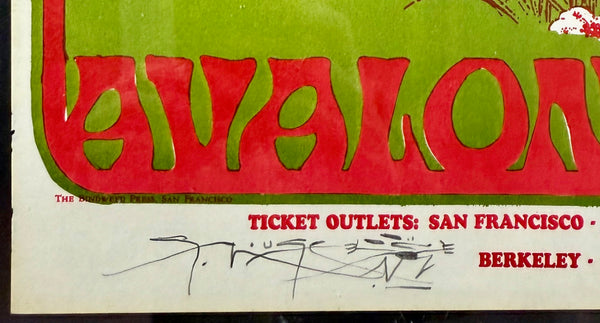 AUCTION - FD-24 - 13th Floor Elevators - Mouse Signed - 1966 Poster - Avalon Ballroom - CGC Graded 9.2 - SF Rock Posters & Collectibles