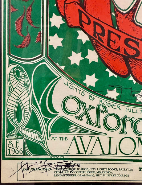 AUCTION - FD-33-OP-1 - "Logo" - Grateful Dead - Mouse & Kelley Signed - 1966 Poster - Avalon Ballroom - CGC Graded 8.0