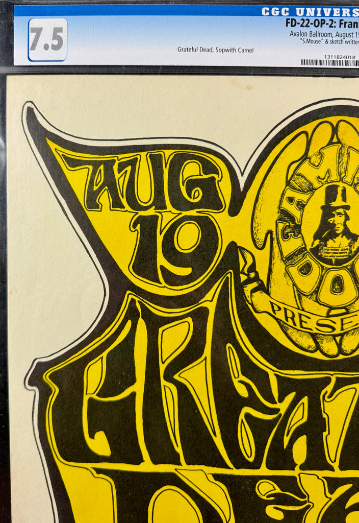 FD-22-OP-2 - Grateful Dead - Mouse Signed - 1966 Poster - Avalon