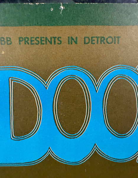 AUCTION - The Doors - Gary Grimshaw Signed - 1968 Poster - Cobo Arena - Good