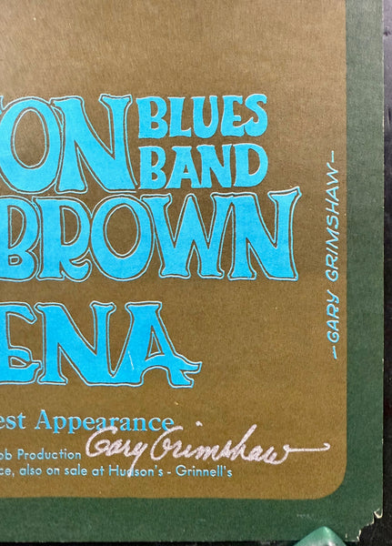 AUCTION - The Doors - Gary Grimshaw Signed - 1968 Poster - Cobo Arena - Good