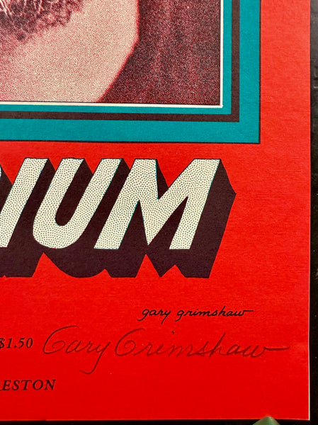 AUCTION - Gordon Lightfoot - Gary Grimshaw  Signed - 1972 Poster - Ann Arbor, MI - Mint