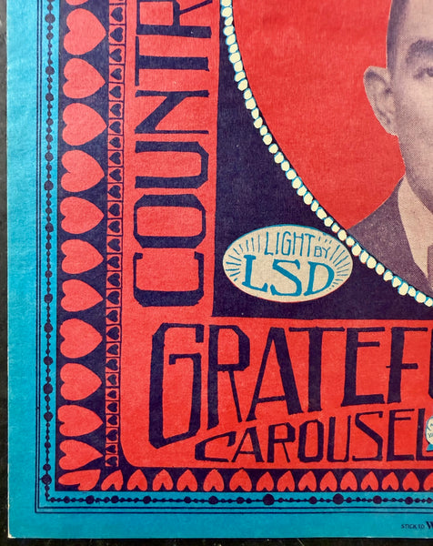 AUCTION - AOR 2.174 - Grateful Dead - "Be Mine" - Stanley Mouse - 1968 Poster - Carousel Ballroom - Excellent