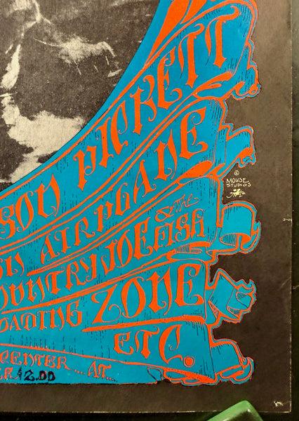 AUCTION - AOR 2.319 - Magic Mountain - The Doors - Jefferson Airplane/Moby Grape - Mouse & Kelley - 1967 Poster - Excellent