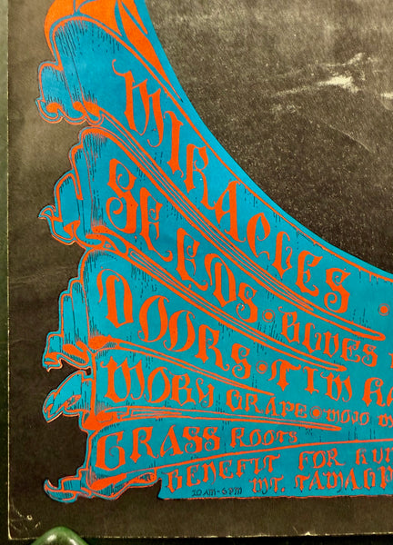 AUCTION - AOR 2.319 - Magic Mountain - The Doors - Jefferson Airplane/Moby Grape - Mouse & Kelley - 1967 Poster - Excellent