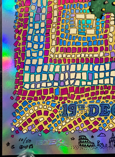 AUCTION - Pearl Jam - Rome ’18 - Live Stream Foil Variant - Artist Edition of 50 - Emek - Mint