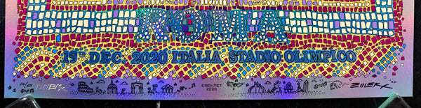 AUCTION - Pearl Jam - Rome ’18 - Live Stream Foil Variant - Artist Edition of 50 - Emek - Mint