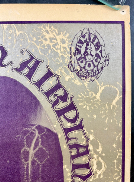 AUCTION - FD-17 - Jefferson Airplane - Mouse Signed - 1966 Poster - Avalon Ballroom -  Excellent - SF Rock Posters & Collectibles