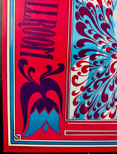 AUCTION - "A Tribal Flow" - 1967 Poster - Grande Ballroom - Near Mint Minus