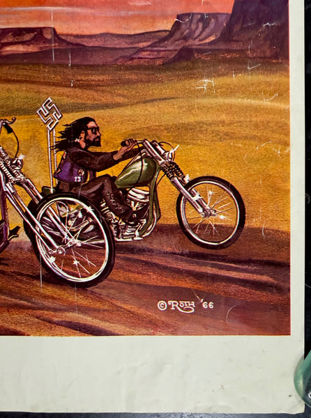 AUCTION -  Hells Angels - "Tecote Run" - Ed Big Daddy Roth - 1966 Biker Poster - Very Good - SF Rock Posters & Collectibles