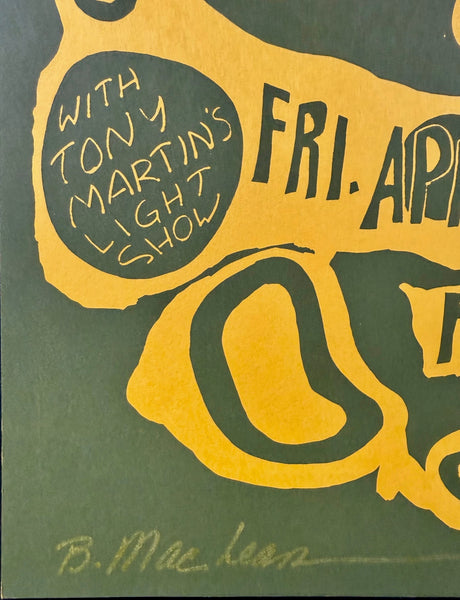 AUCTION -  BG-0-OP-1 - Quicksilver / Grass Roots - Bonnie MacLean Signed - 1966 Poster - Fillmore Auditorium - Near Mint - SF Rock Posters & Collectibles