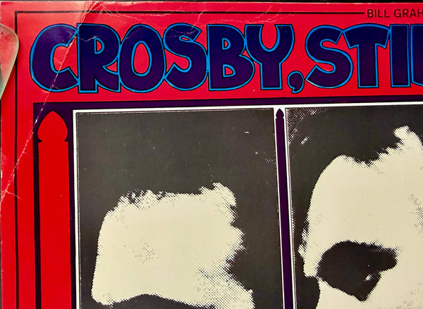 AUCTION - BG-200 - Crosby, Stills, Nash, & Young - 1969 Poster - Randy Tuten - Winterland - Excellent - SF Rock Posters & Collectibles