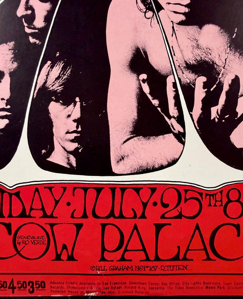 AUCTION - BG-186 - The Doors - Randy Tuten - 1969 Poster - Cow Palace - Very Good - SF Rock Posters & Collectibles