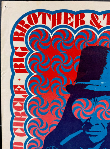 AUCTION - FD-38 - Big Brother Janis Joplin - Victor Moscoso - 1966 Poster - Avalon Ballroom - Excellent - SF Rock Posters & Collectibles
