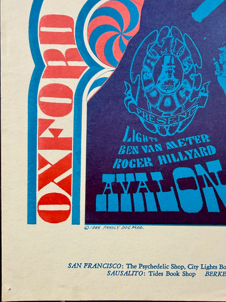AUCTION - FD-38 - Big Brother Janis Joplin - Victor Moscoso - 1966 Poster - Avalon Ballroom - Excellent - SF Rock Posters & Collectibles