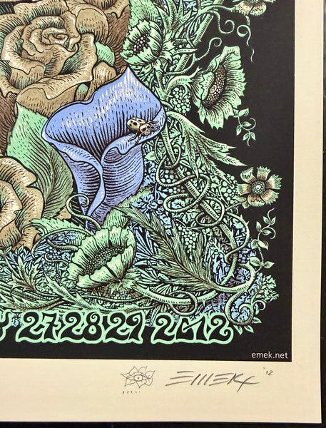 AUCTION - Widespread Panic - Wood Tour 2012 - Tabernacle Atlanta - Artist Edition - Emek - Near Mint - SF Rock Posters & Collectibles