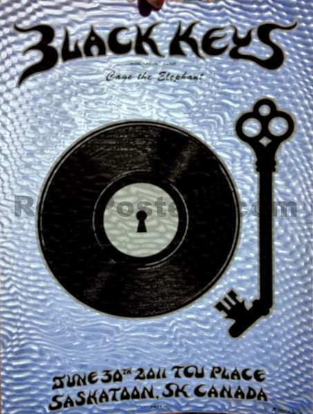 AUCTION - Black Keys - Saskatoon '11 - Lenticular 1st Edition - Emek - Excellent - SF Rock Posters & Collectibles