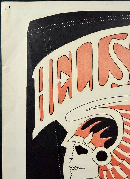 AUCTION - AOR  2.247 - Hells Angels - Big Brother / Merry Pranksters - Gut  - 1966 Poster - Sokol Hall - Excellent