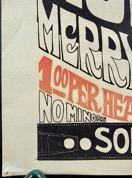 AUCTION - AOR  2.247 - Hells Angels - Big Brother / Merry Pranksters - Gut  - 1966 Poster - Sokol Hall - Excellent