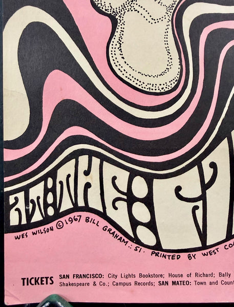 AUCTION - BG-51 - Grateful Dead  - Wes Wilson - 1967 Poster - Fillmore Auditorium - Excellent - SF Rock Posters & Collectibles