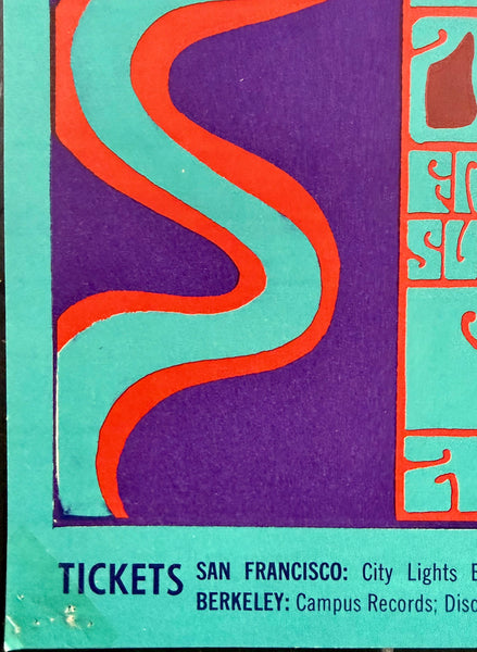 AUCTION - BG-42 - Jefferson Airplane - Wes Wilson - 1966 Poster - Fillmore Auditorium - Excellent