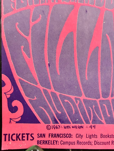AUCTION - BG-44 - The Doors - Wes Wilson - 1967 Poster -  Fillmore  Auditorium - Very Good