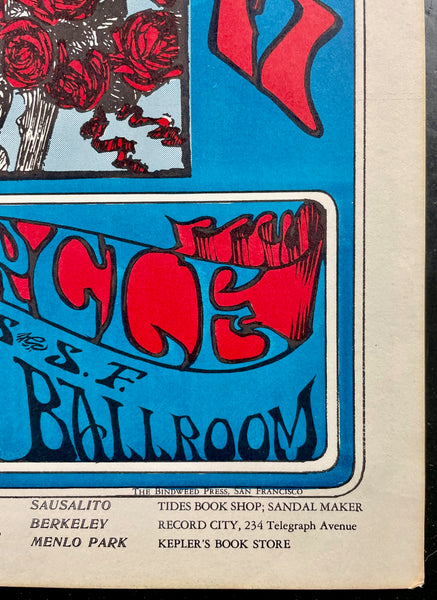 AUCTION - FD-26-RP-2 - Grateful Dead - Skeleton & Roses - 1966 Poster - Excellent