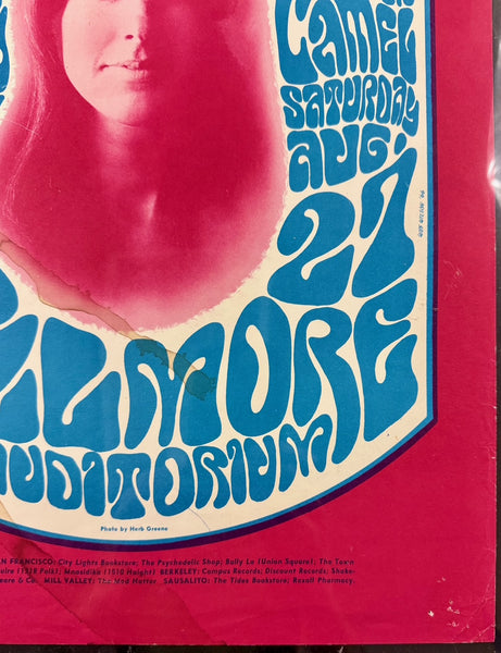 BG-25 - 13th Floor Elevators - Wes Wilson - 1966 Poster - Fillmore Auditorium - CGC Graded 3.0