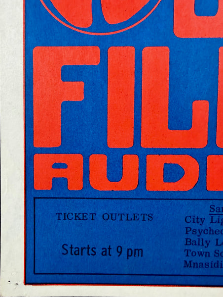 AUCTION - BG-20 - Them Van Morrison - Wes Wilson - 1966 Poster - Fillmore  Auditorium - Very Good