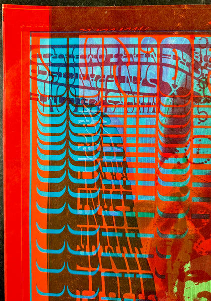 AUCTION - Neon Rose 1 & 6 Overprint - Junior Wells/Blues Project - Moscoso - 1966/1967 Poster - The Matrix - Near Mint Minus