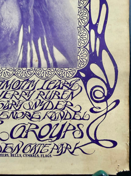 AUCTION - AOR 2.217 - Grateful Dead - Tim Leary - Human Be-In - 1967 Poster - Very Good - SF Rock Posters & Collectibles