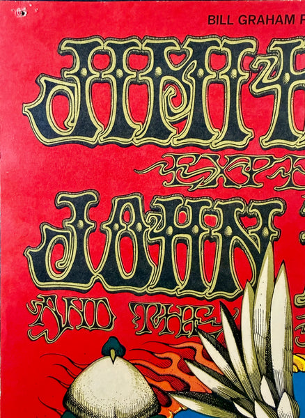 AUCTION - BG-105 - Jimi Hendrix - Rick Griffin - 1st Print 1968 Poster - Fillmore/Winterland - Very Good - SF Rock Posters & Collectibles