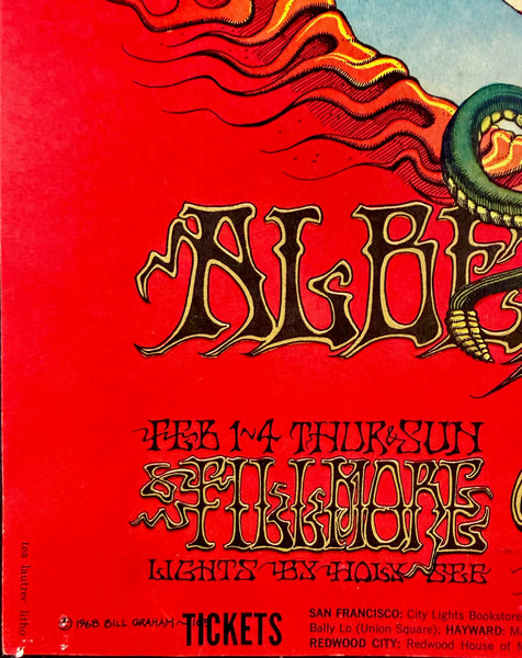 AUCTION - BG-105 - Jimi Hendrix - Rick Griffin - 1st Print 1968 Poster - Fillmore/Winterland - Very Good - SF Rock Posters & Collectibles