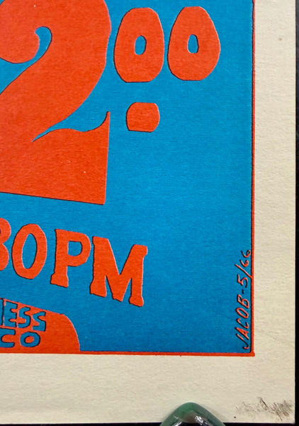 AUCTION - AOR 2.16 - Grateful Dead - Michael McClure - 1966 Poster - Avalon Ballroom - Near Mint Minus - SF Rock Posters & Collectibles