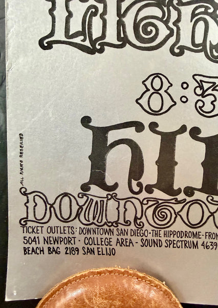 AUCTION - Velvet Underground - Quicksilver - Rebecca Galdeano - 1968 Poster - Hippodrome San Diego - Excellent - SF Rock Posters & Collectibles