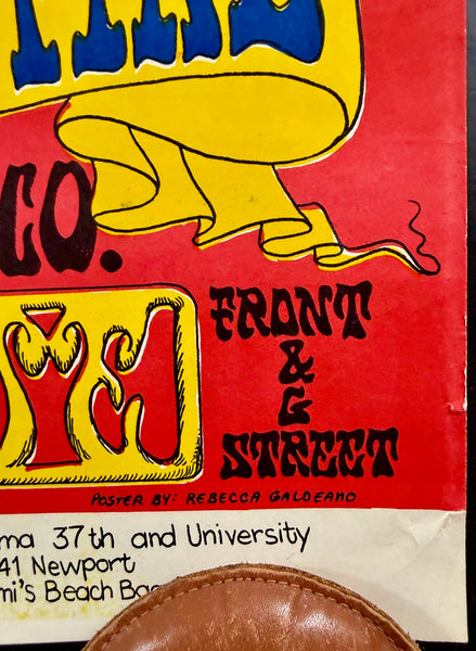 AUCTION - AOR 3.100 - Steve Miller Band - Rebecca Galdeano - 1968 Poster - Hippodrome San Diego - Excellent - SF Rock Posters & Collectibles