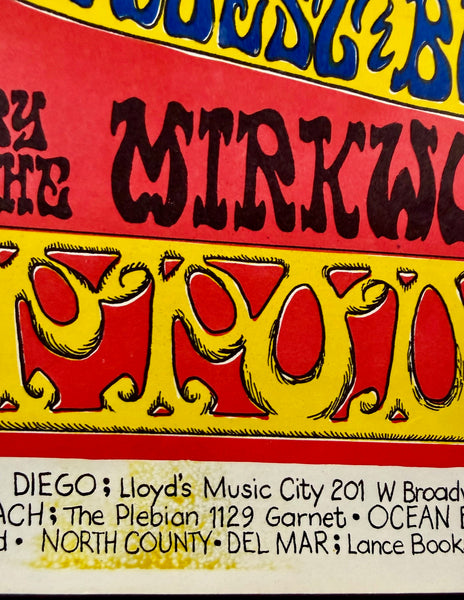 AUCTION - AOR 3.100 - Steve Miller Band - Rebecca Galdeano - 1968 Poster - Hippodrome San Diego - Excellent - SF Rock Posters & Collectibles