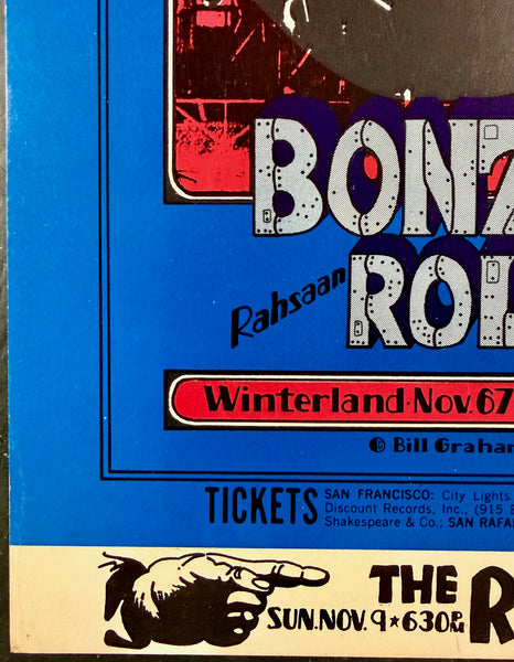 AUCTION -  BG-199 - Led Zeppelin - Randy Tuten Signed - 1969 Poster - Winterland - Near Mint Minus - SF Rock Posters & Collectibles
