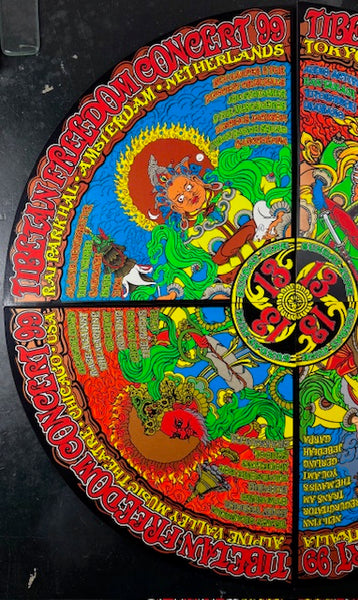 AUCTION - Tibetan Freedom '99 - 1st Edition - Donovan/Forbes/Shaw/Sperry - Near Mint - SF Rock Posters & Collectibles