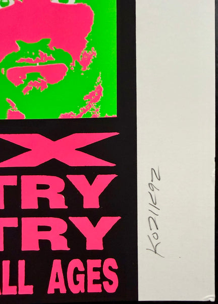 AUCTION - Helmet - Frank Kozik - 1991 Poster - 7th Street Entry Minneapolis  - Excellent