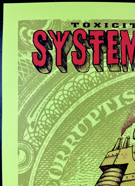 AUCTION - System of a Down - Berlin '02 - Green Variant Edition - Emek - Near Mint Minus - SF Rock Posters & Collectibles