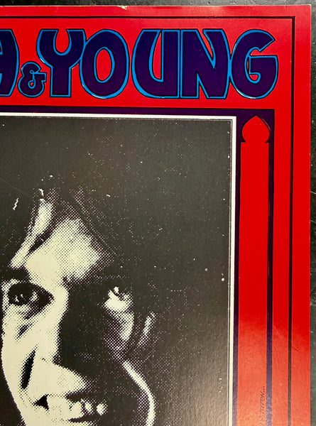 AUCTION - BG-200 - Crosby, Stills, Nash, & Young - 1969 Poster - Randy Tuten - Winterland - Excellent - SF Rock Posters & Collectibles