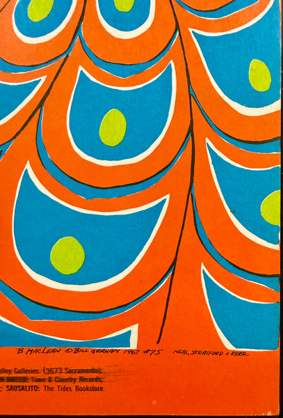 AUCTION - BG-75 - The Doors - Yardbirds - Bonnie MacLean - 1967 Poster - Fillmore Auditorium - Near Mint Minus