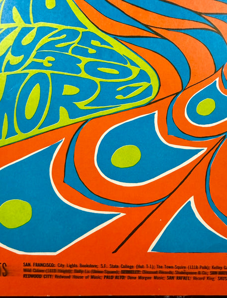 AUCTION - BG-75 - The Doors - Yardbirds - Bonnie MacLean - 1967 Poster - Fillmore Auditorium - Near Mint Minus