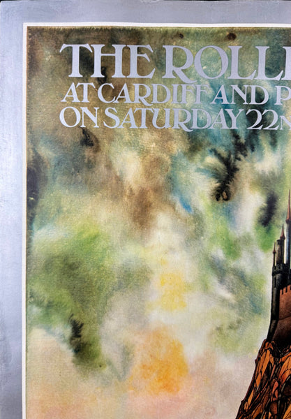 AUCTION - AOR 4.273 - The Rolling Stones - 1973 Poster - Cardiff Castle, Wales - Excellent