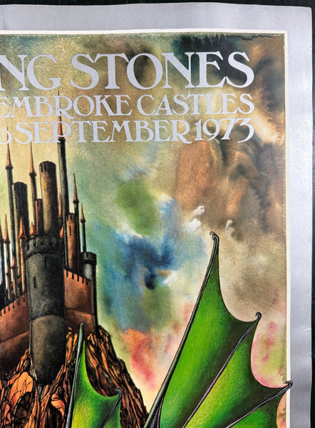 AUCTION - AOR 4.273 - The Rolling Stones - 1973 Poster - Cardiff Castle, Wales - Excellent