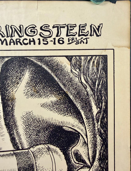 AUCTION - AOR 4.165 -  Bruce Springsteen - 1974 Poster - Armadillo Austin, TX - Very Good