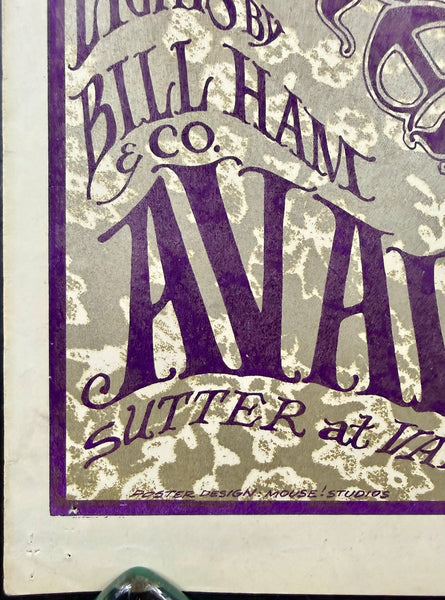 AUCTION - FD-17 - Jefferson Airplane - Mouse Signed - 1966 Poster - Avalon Ballroom -  Excellent