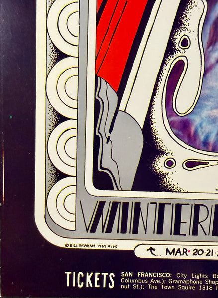 AUCTION -  BG-165 - Janis Joplin - Randy Tuten  Signed - 1969 Poster -  Winterland/Fillmore West - Excellent